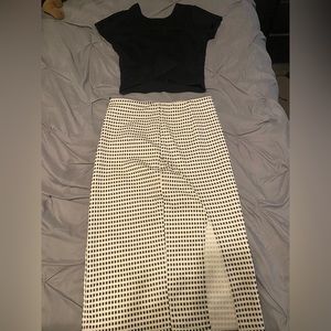 Matching skirt and crop top set